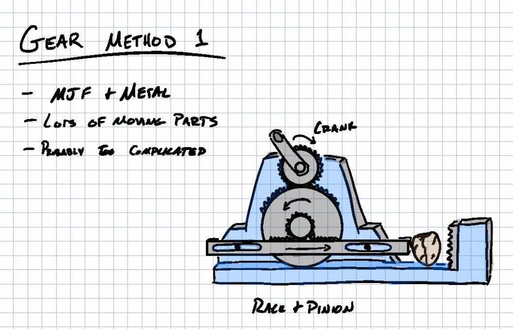 rack and pinion sketch
